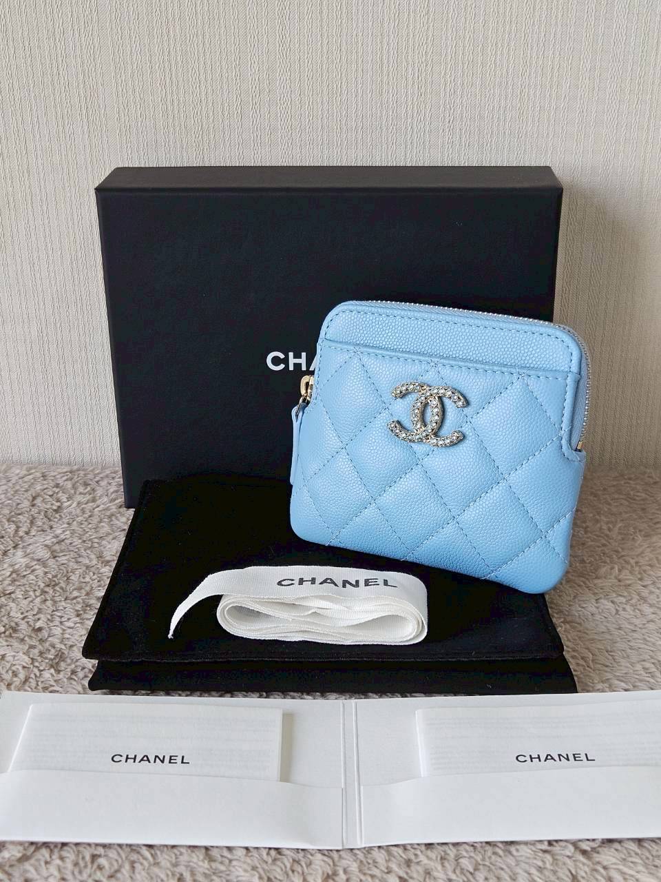 Chanel CC Crystal Zipped Coin Purse