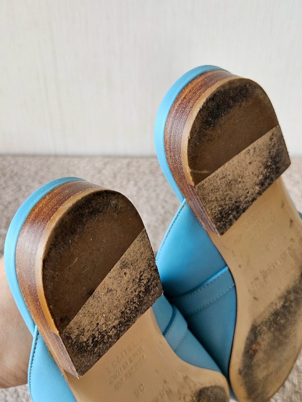 Hermes Oz Mules Blue