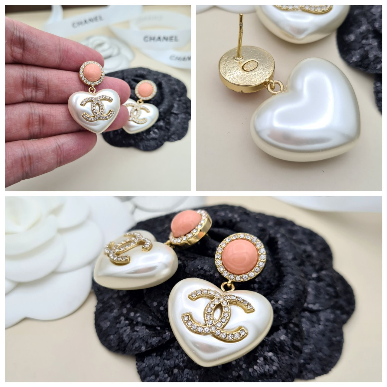 ต่างหูชาแนล เข็มกลัดชาแนล ต่างหู Hi End Chanel Earring ต่างหูชาแนล