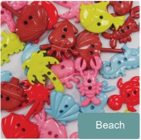 Sea button - Holiday col. (500g/pack)