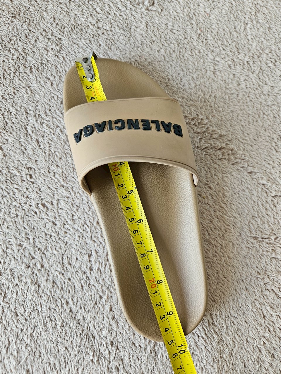 Balenciaga Pool Slides With Logo สีน้ำตาล