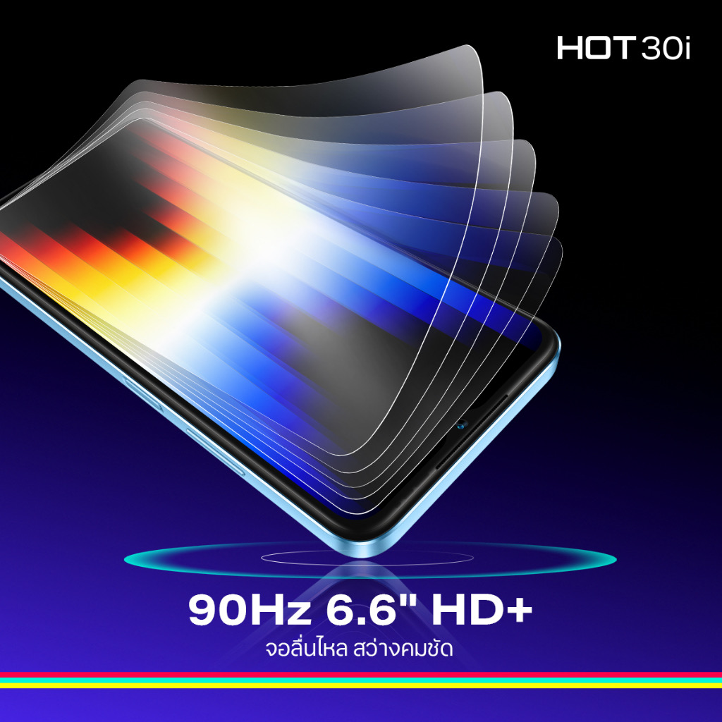 (เครื่องใหม่) Infinix HOT 30i 128+8GB (เพิ่มแรมได้สูงสุด 16GB) | หน้าจอ 90HZ 6.6" HD+ True Bright Display | แบตเตอรี่ 5000 mAH (18W)
