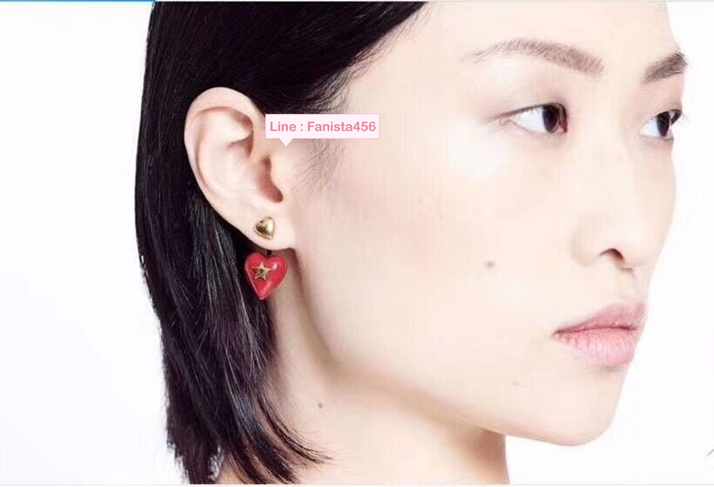 ต่างหู Dior Red Heart dior earring Hiend