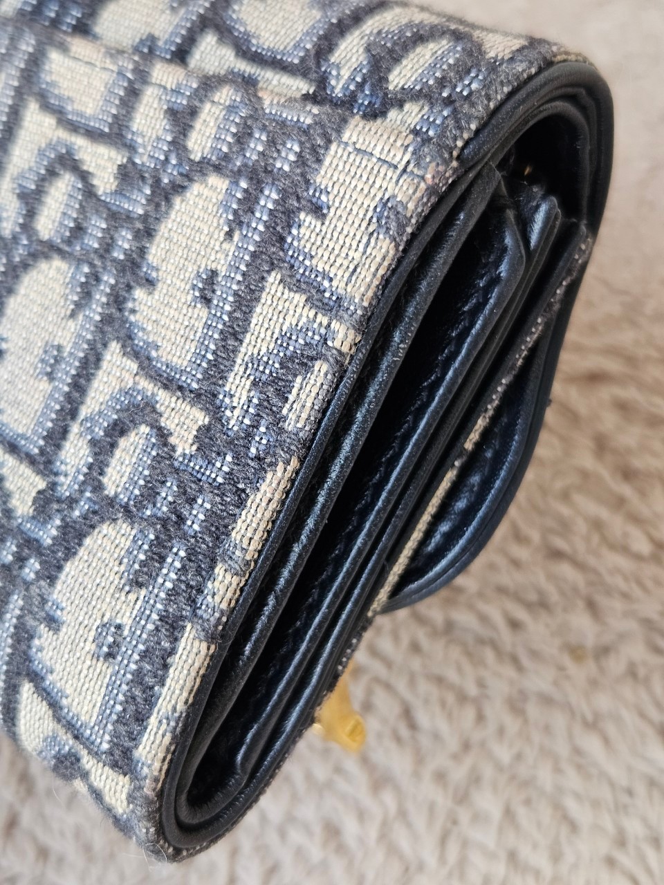 Dior Saddle Lotus Trifold Wallet