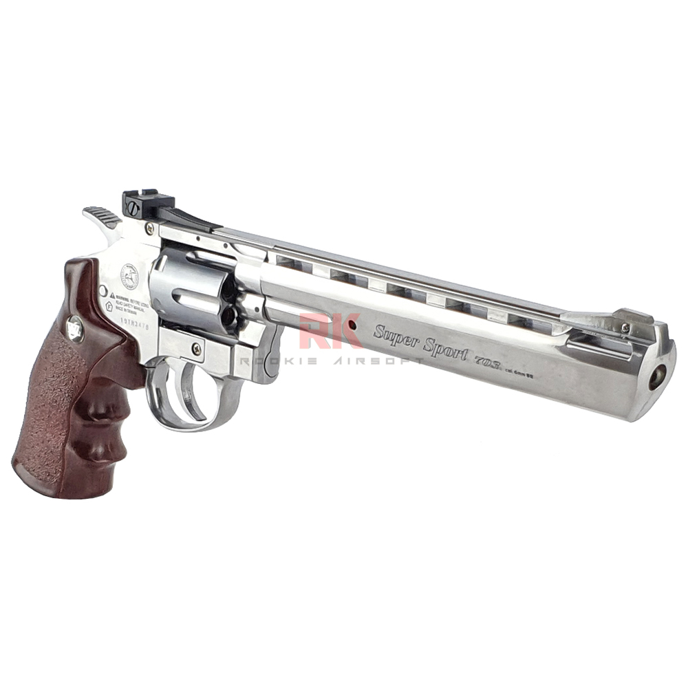 WinGun 703S 8 inch Co2 Revolver (Silver)