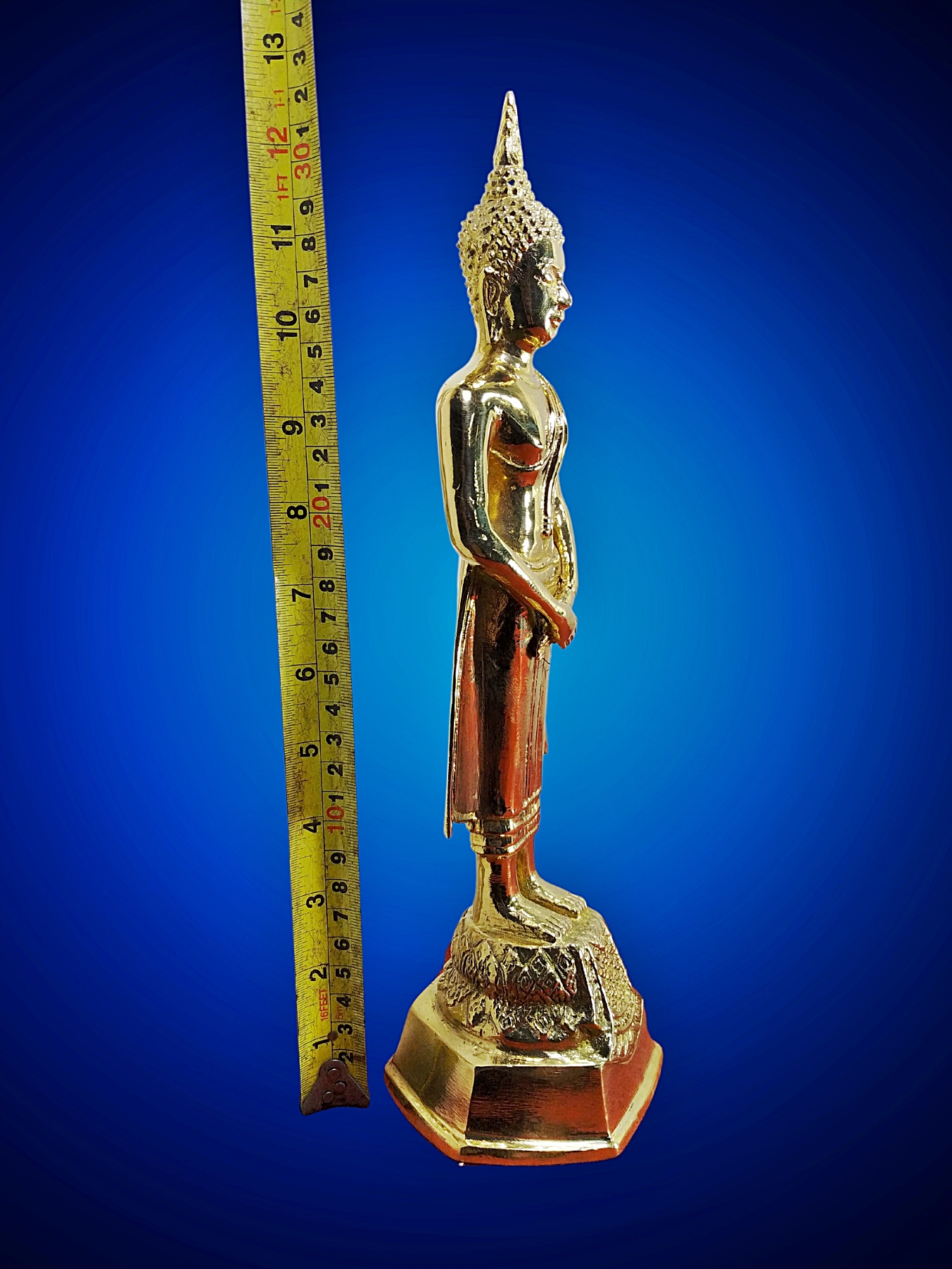 พระประจำวัน วันอาทิตย์ ปางถวายเนตร เนื้อทองเหลืองปัดเงา