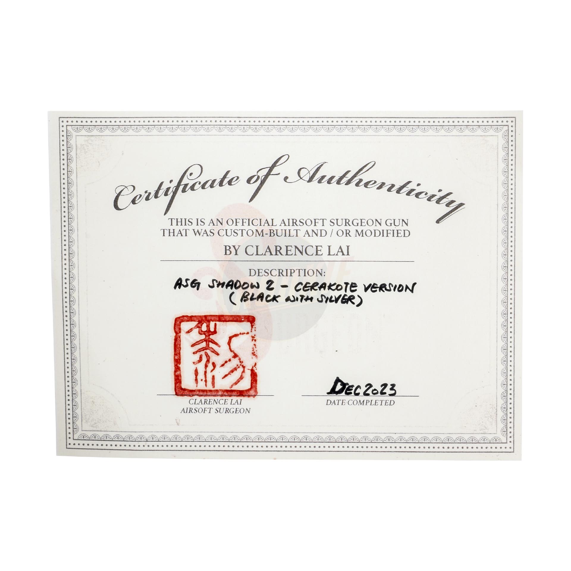 CL Project Custom KJ CZ Shadow 2 GBB (Cerakote Version) - Black & Silver Limited Edition