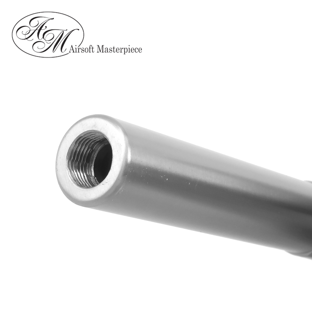 Airsoft Masterpiece .45 ACP STEEL Threaded Fix Outer Barrel for Hi-CAPA 4.3 (Silver)