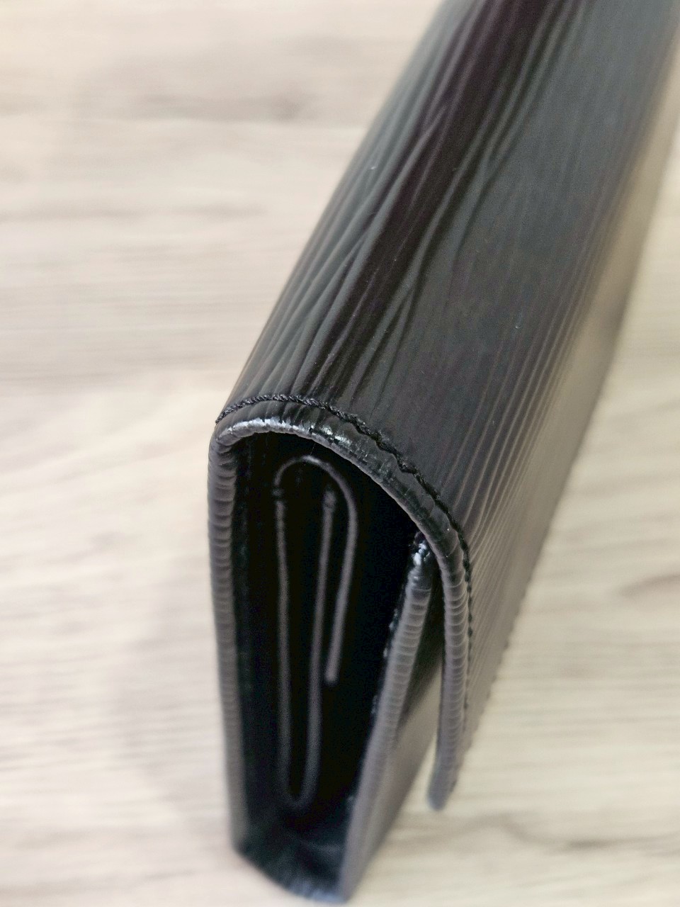 LV Epi Trifold Black Long Wallet