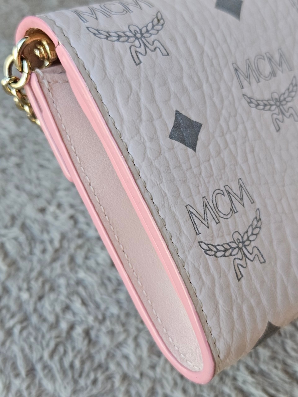 MCM Tracy Crossbody Wallet Pink