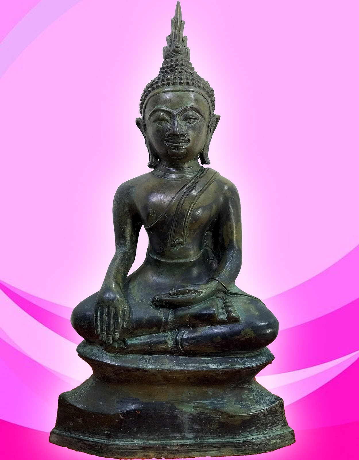 พระเชียงรุ้ง หน้าตัก 5 นิ้ว เนื้อโลหะสำริด