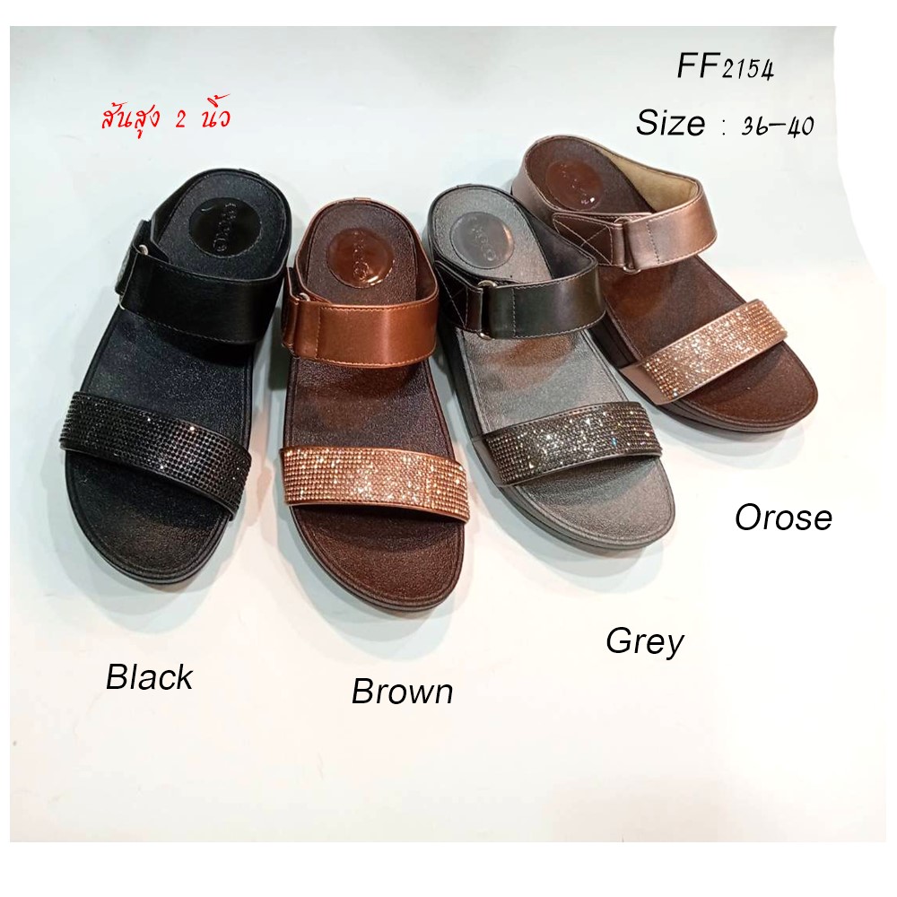 prettycomfort รองเท้าเพื่อสุขภาพ ขนาดปกติ รองเท้าแตะแบบสวมสไตล์ fitflop น้ำหนักเบาใส่สบาย FF2154