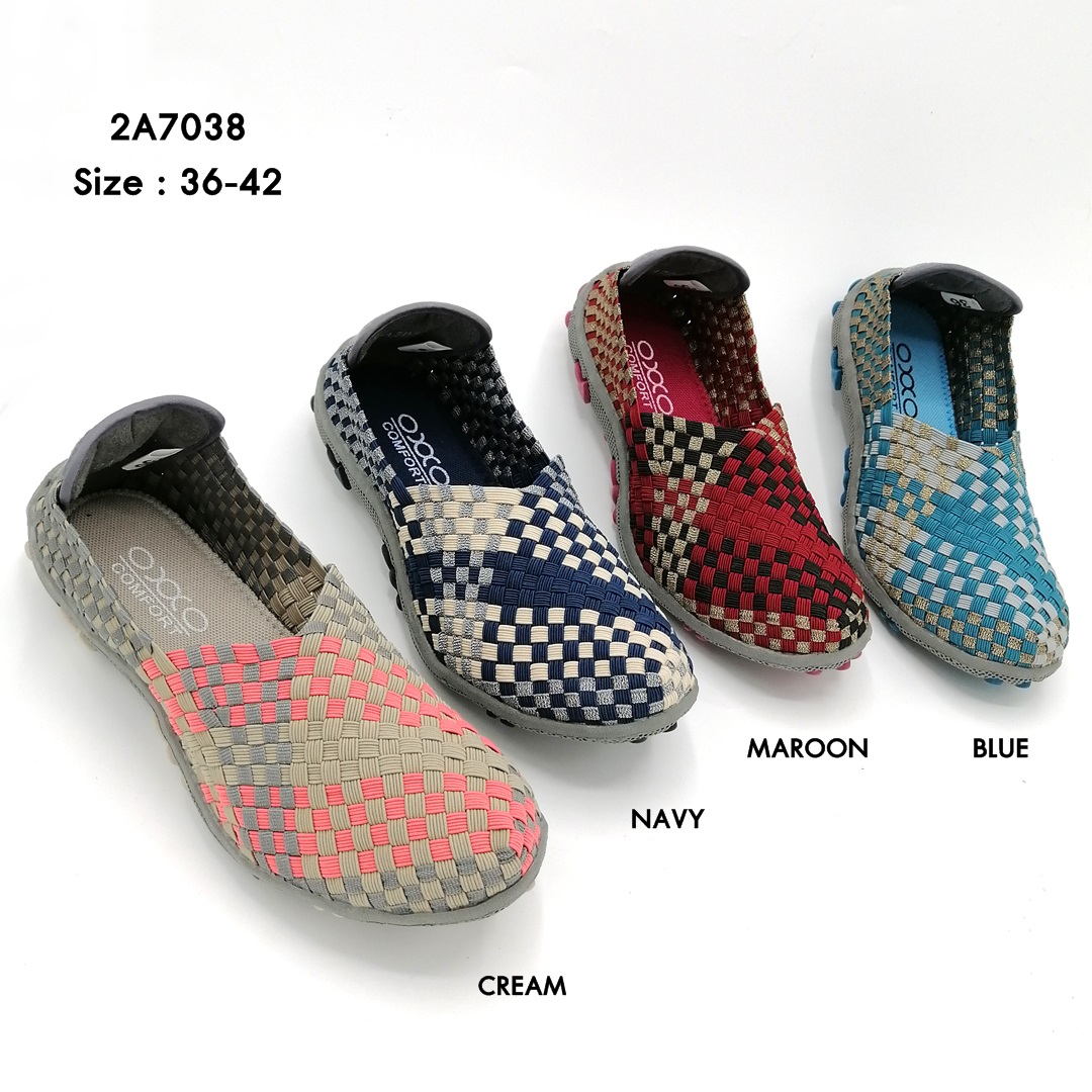 รองเท้าผ้าใบ ยางยืด เพื่อสุขภาพ รุ่น 2A7038 มีไซส์ใหญ่พิเศษ