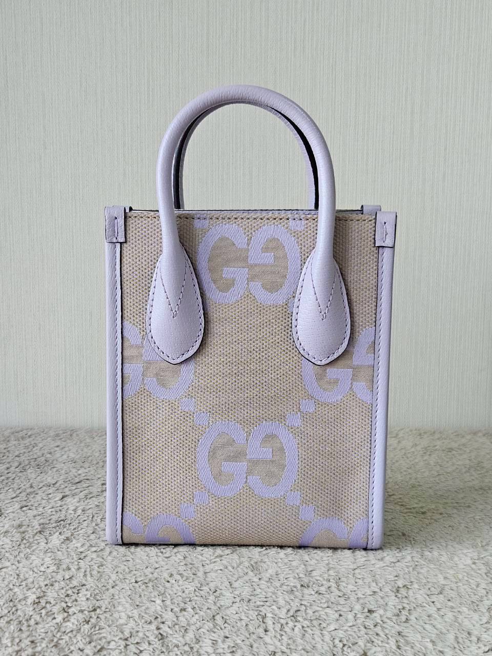 Gucci Jumbo GG Canvas Vertical Mini Tote