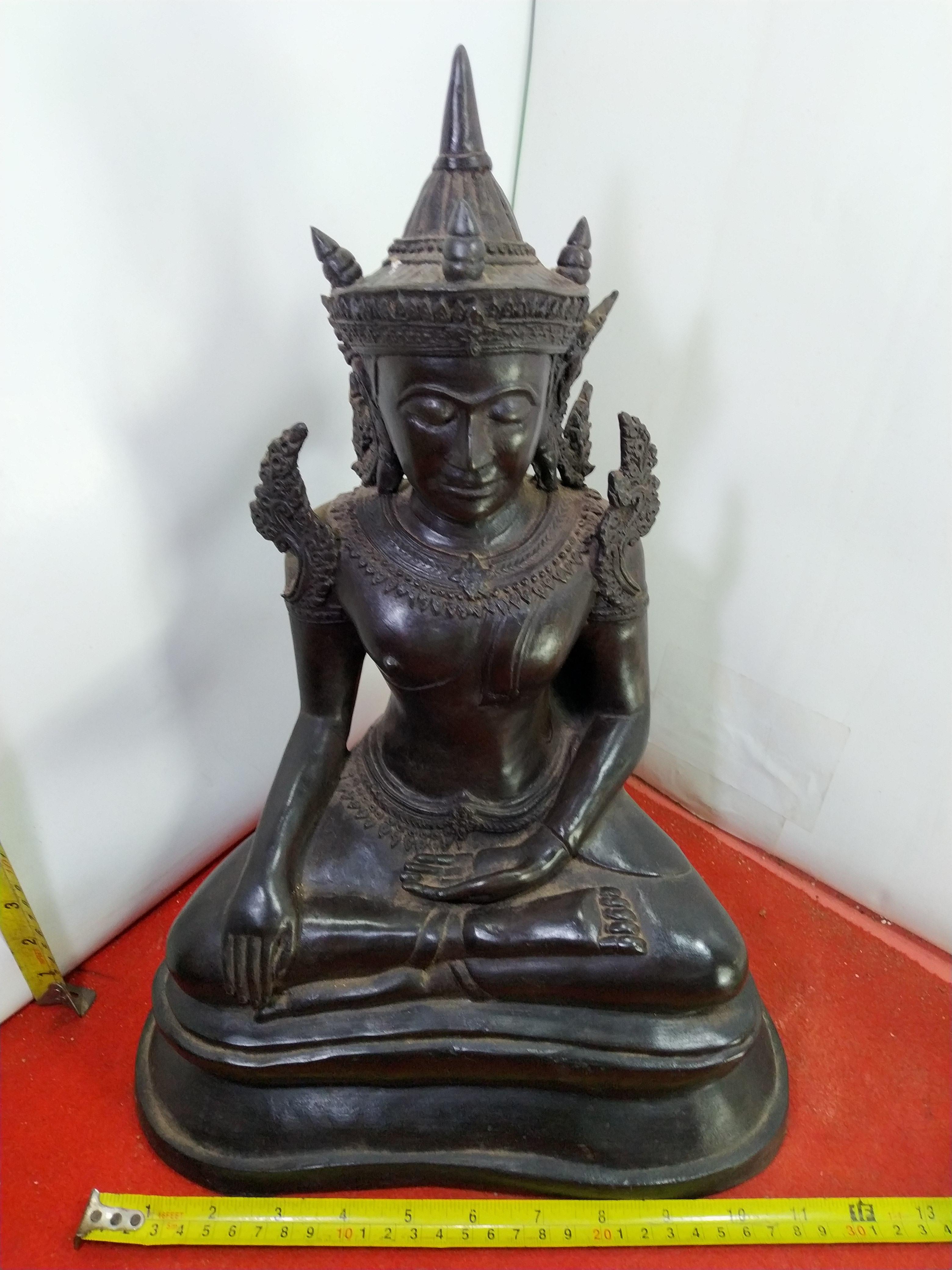 พระพุทธมหาธรรมราชา ทรงเครื่อง หน้าตัก 9 นิ้ว เนื้อสำริด