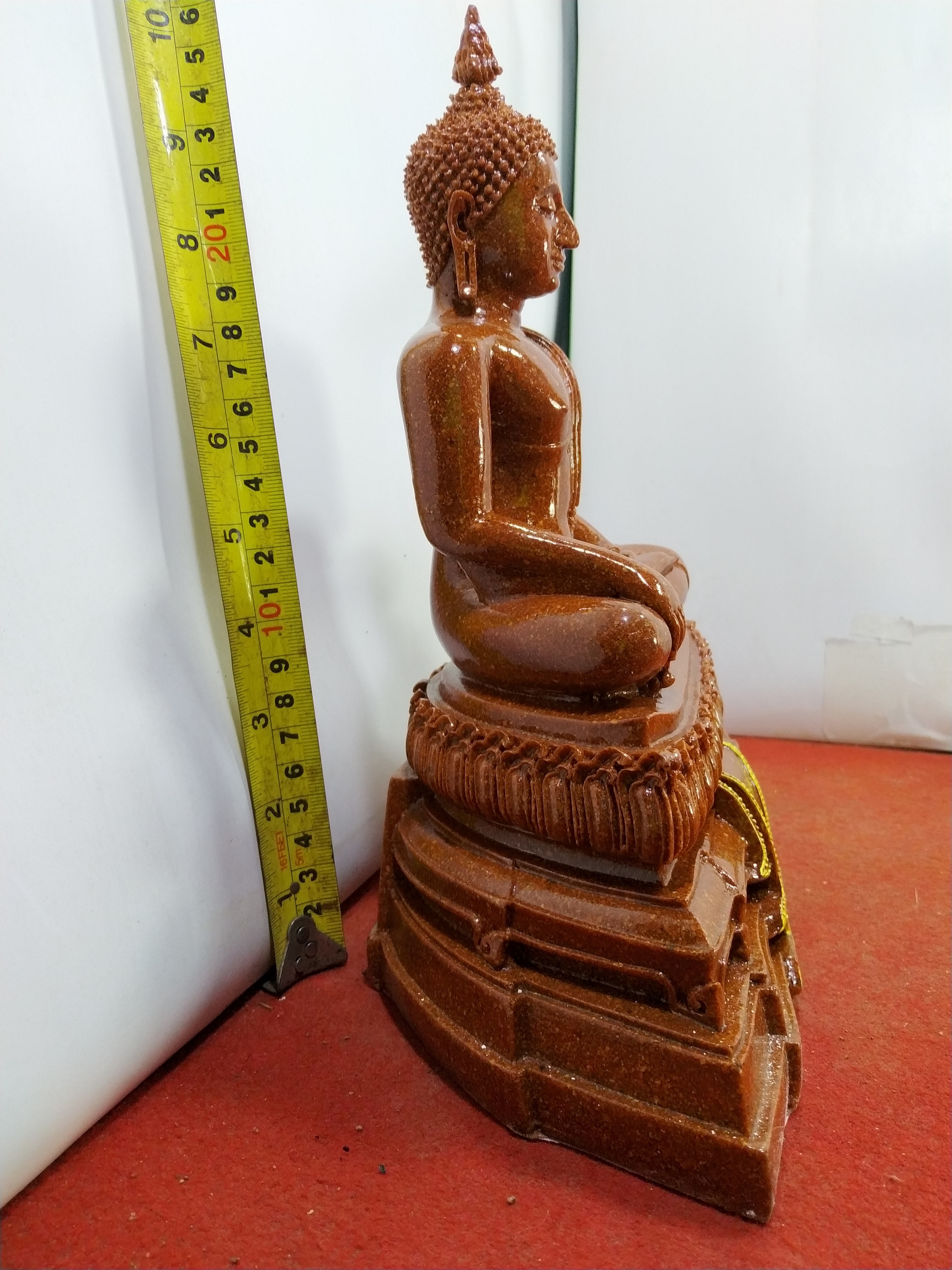 พระสุโขทัย หน้าตัก 5 นิ้ว เนื้อกระเบื้องหลังคาโบสถ์