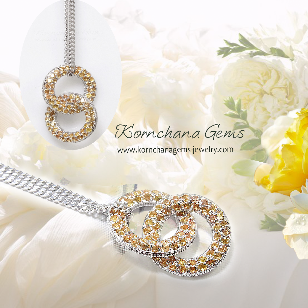 จี้พลอยบุษราคัมสีเหลือง ดีไซน์สุดเก๋ ตัวเรือนเงินแท้ silver925 ชิ้นงานประณีต จัดส่งรวดเร็ว รับประกันคุณภาพสินค้า