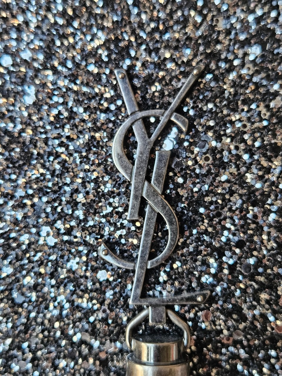 YSL 452159 Kate Bag in Black Sequins 7.5