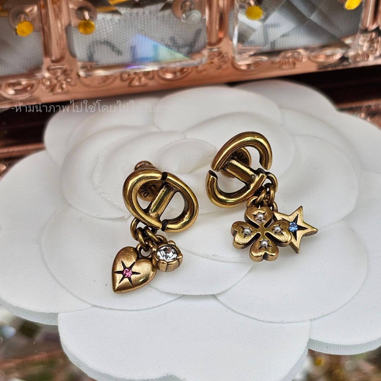 ต่างหูดิออ dior earrings ต่างหูดิออร์ ต่างหูดิออร์ หัวใจ