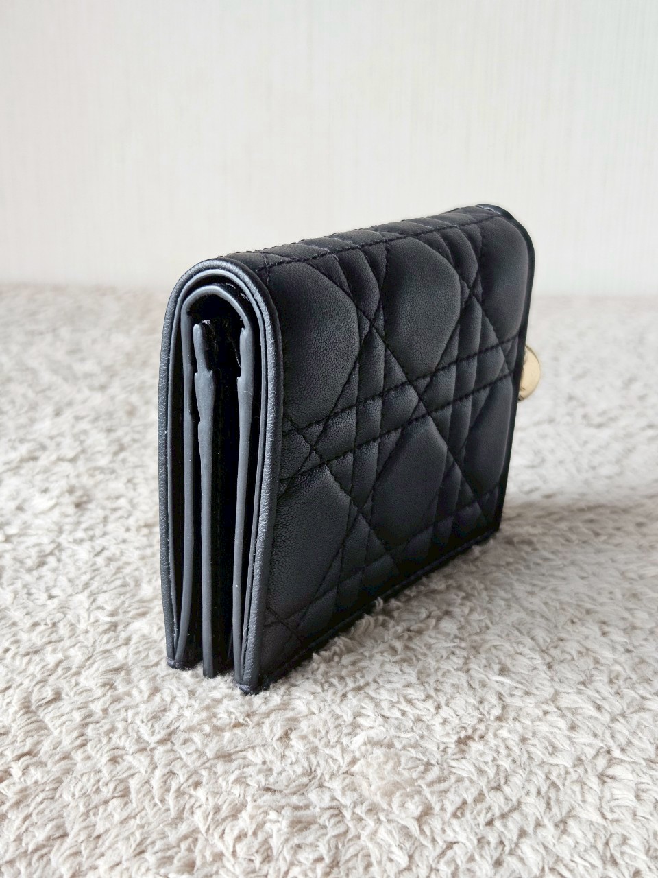 Dior Lady Dior Medium Wallet Lambskin Black