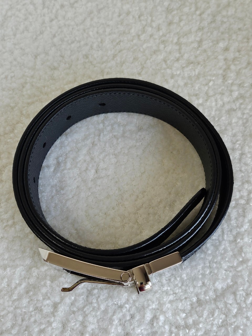 lv belt M6834 หัวเงิน damier graphite