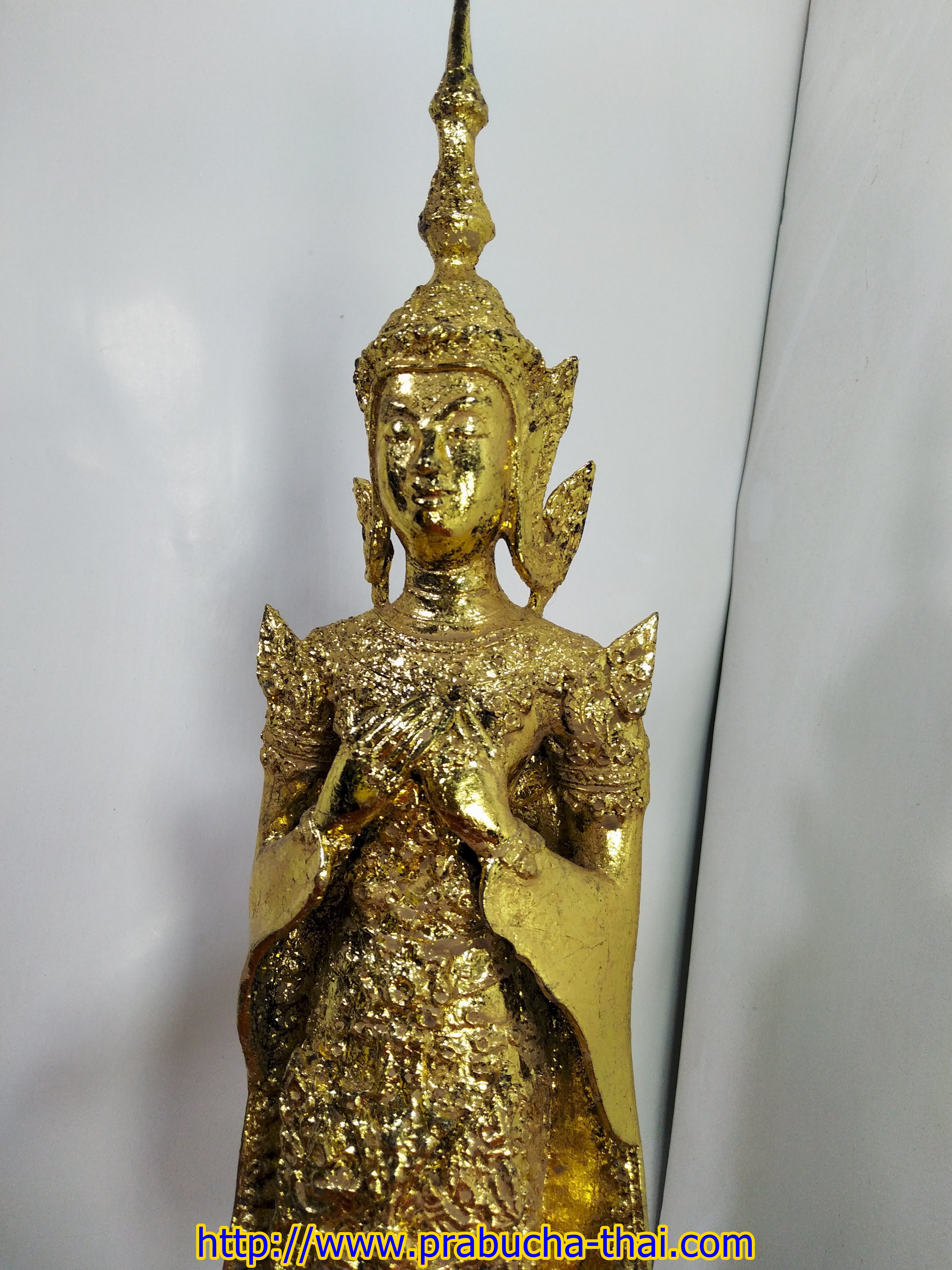 พระรัตนะ ปางรำพึง(เป็นพระประจำวันศุกร์) สูง 18 นิ้ว เนื้อสำริดลงรักปิดทอง