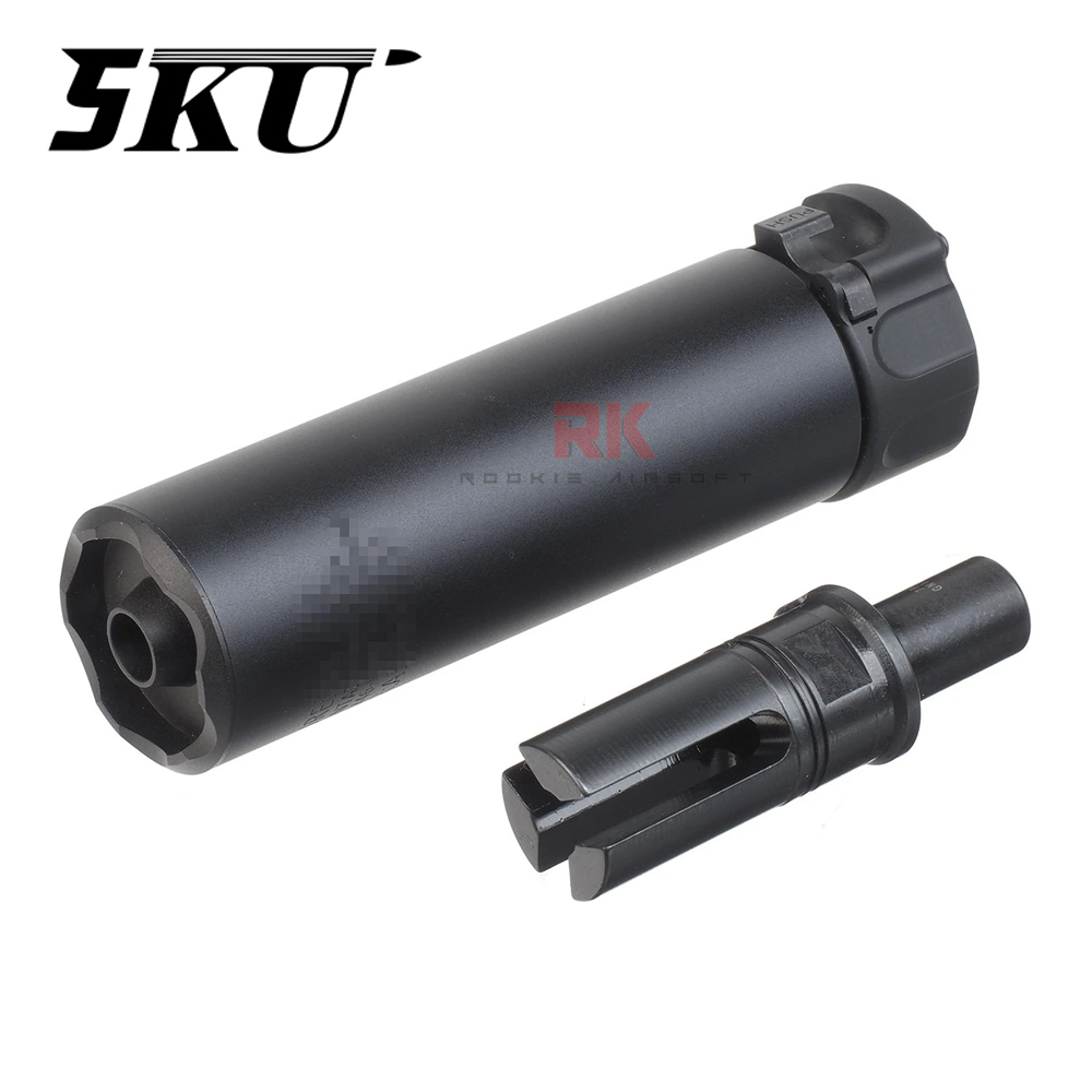 5KU SureFire SOCOM46 Mini Mock Barrel Extension for VFC / KWA MP7 (5KU-270) Black