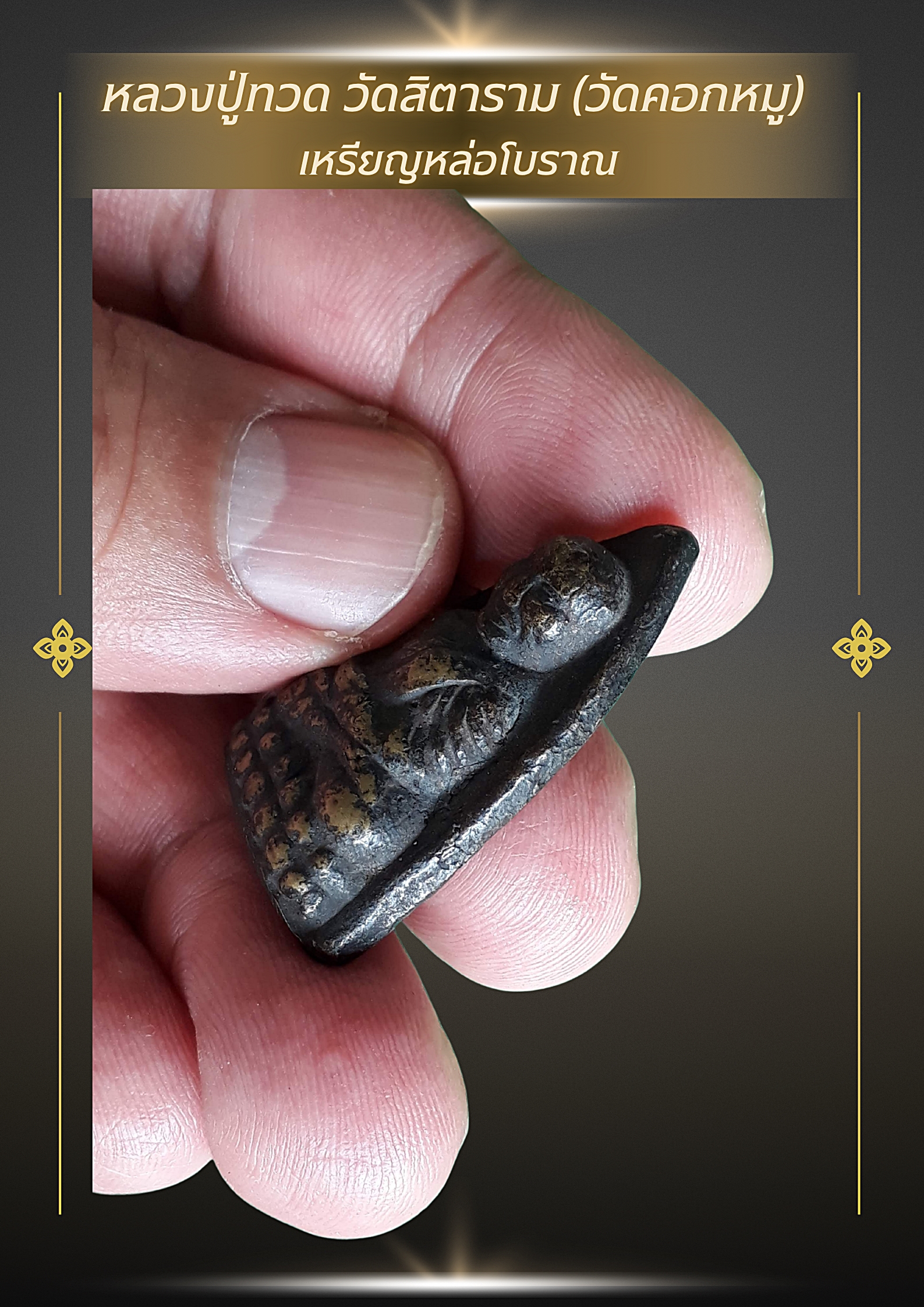 ✨ หลวงปู่ทวด วัดสิตาราม (วัดคอกหมู)พร้อม “โค้ตรูปหมู” ด้านหลังครบ 9 ตัว