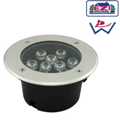 โคมไฟฝังพื้น LED 9w-แสงวอม (สี เหลือง )-ฝังพื้น