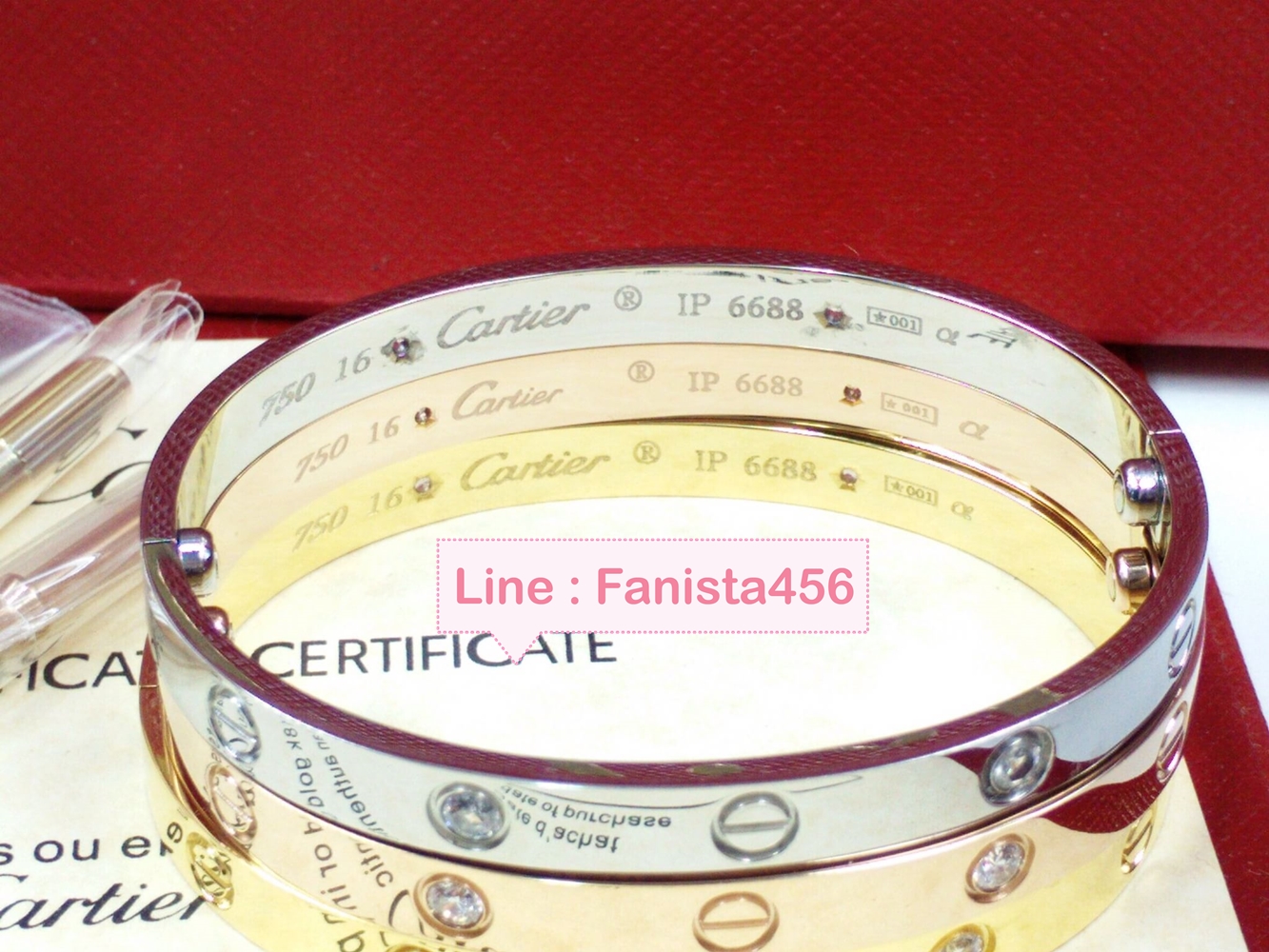 กำไลคาเทียร์ รุ่นเพชร Hiend cartier bracelet Love diamonds
