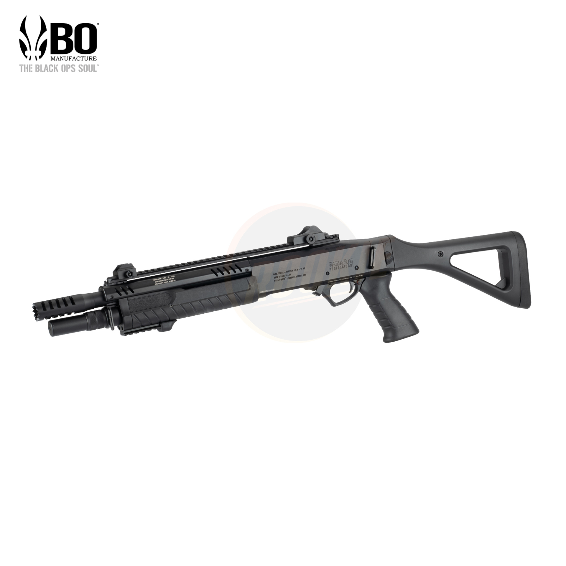 BO FABARM STF/12 Compact 11" Gas Pump Action Shotgun (Black)