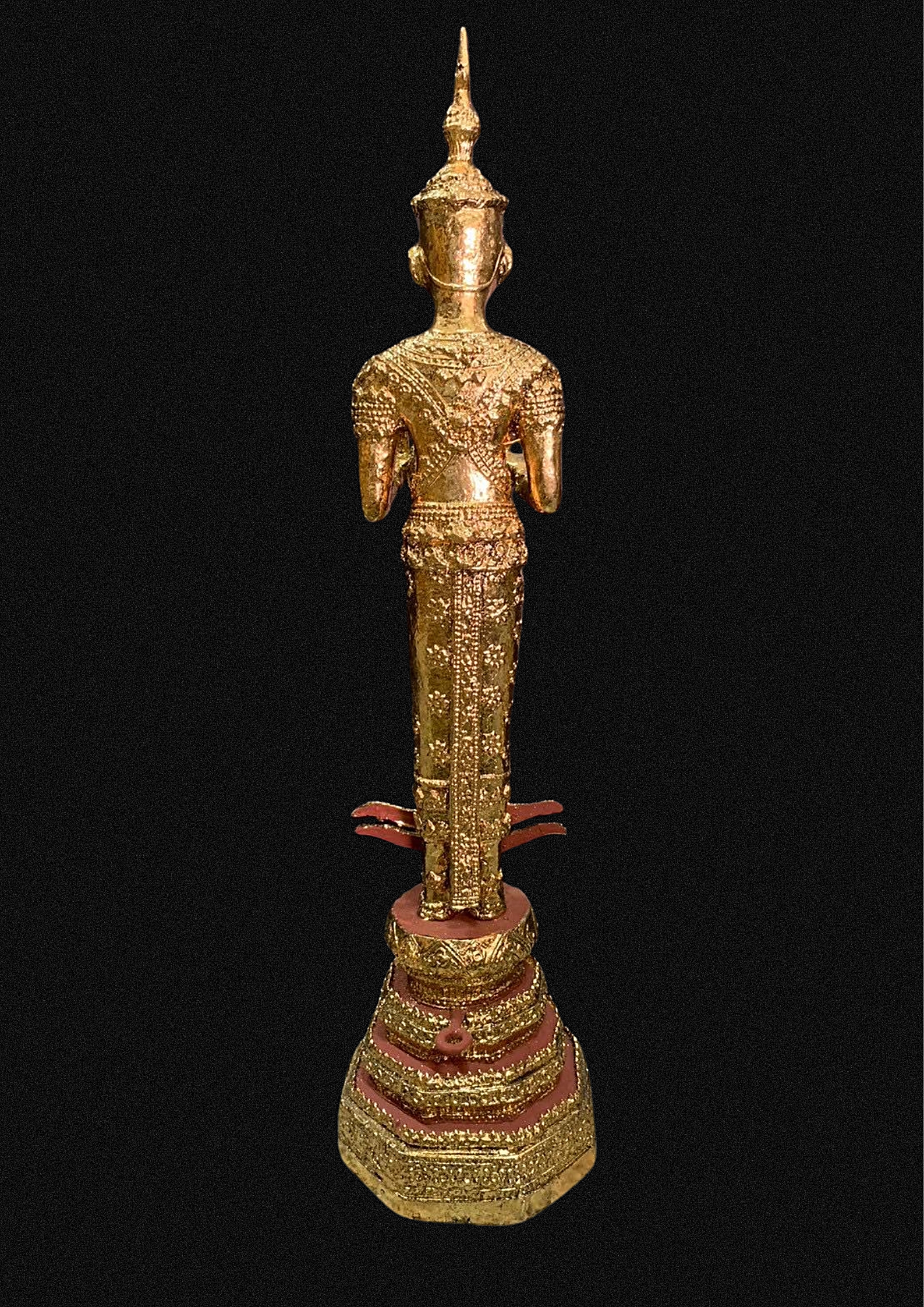 พระคลังมหาสมบัติ เนื้อสำริดลงรักปิดทอง สูง17นิ้ว