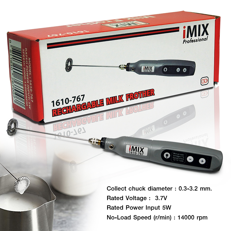 iMIX Milk frother Machine USB Charger 3.7V-5 levels speed