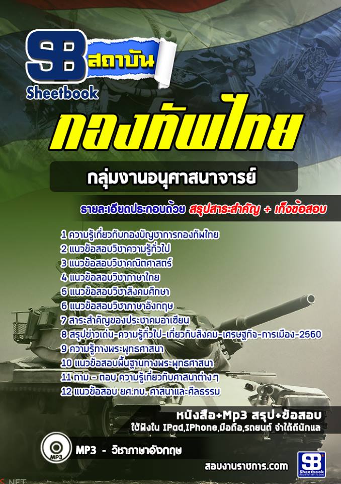 แนวข้อสอบกลุ่มงานอนุศาสนาจารย์ กองบัญชาการกองทัพไทย