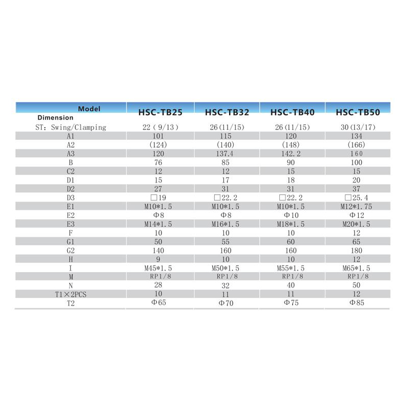 Hydraulic Swing Clamp -Type "HSC-TB"