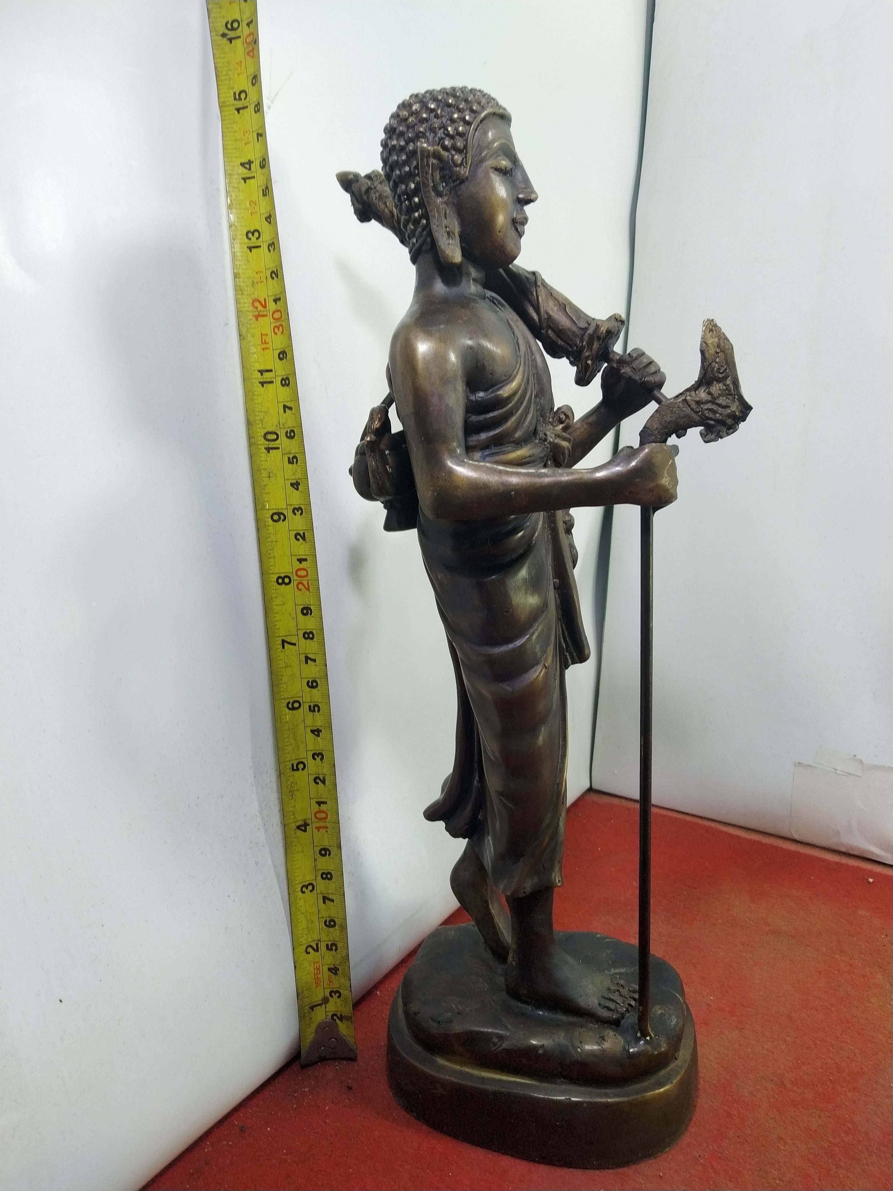 พระสิวลี พระอรหันต์แห่งโชคลาภ สูง 13 นิ้ว เนื้อโลหะทองเหลืองสำริด