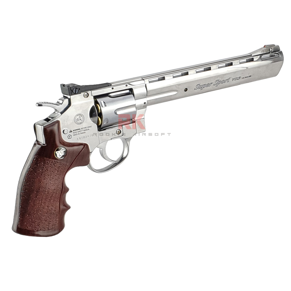 WinGun 703S 8 inch Co2 Revolver (Silver)