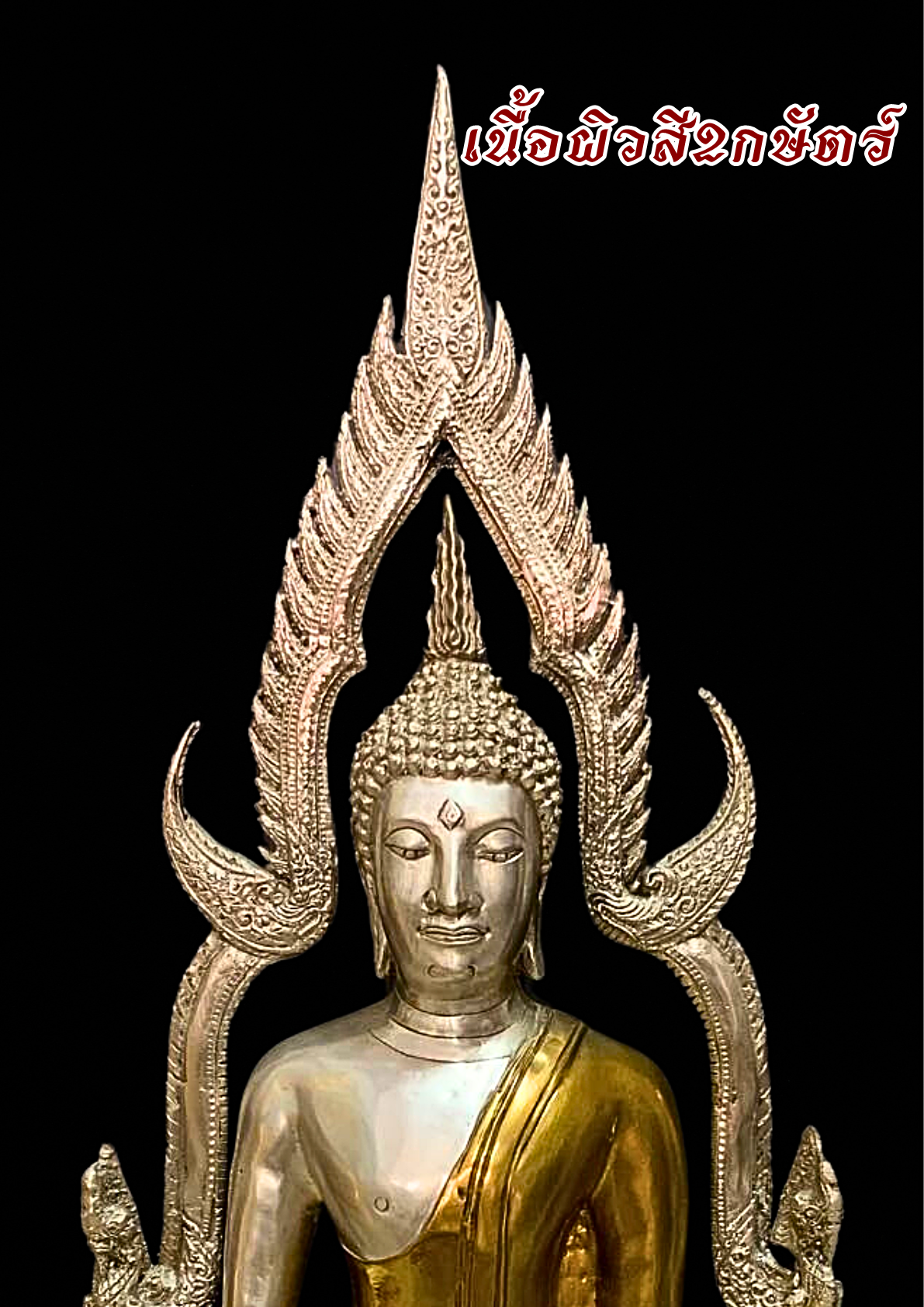 พระพุทธชินราช วัดพระศรีรัตนมหาธาตุ จ.พิษณุโลก หน้าตัก 12 นิ้ว เนื้อสองกษัตย์