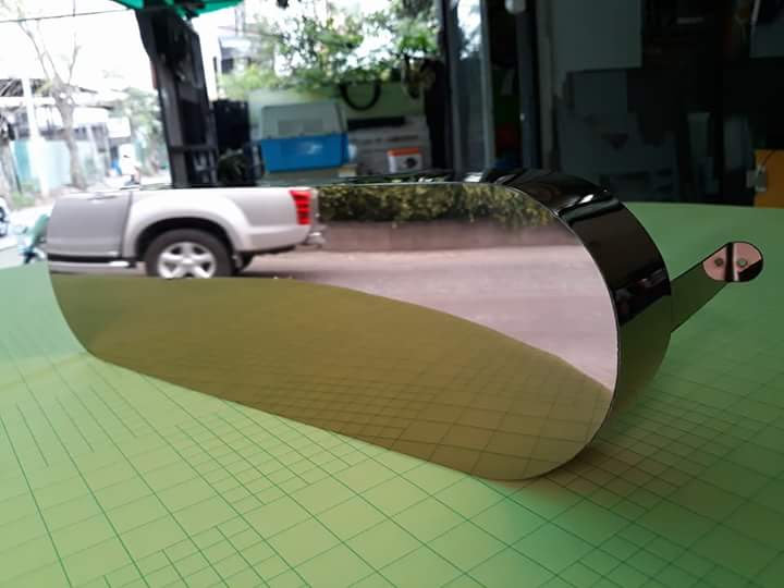 แผ่นไทเทเนี่ยม ทองแดงเงา ความหนา 0.8มม.