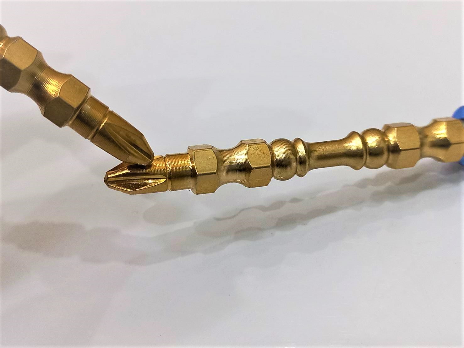 ดอกไขควงลม ปลอกแม่เหล็ก สีทองหัวน้ำเงิน