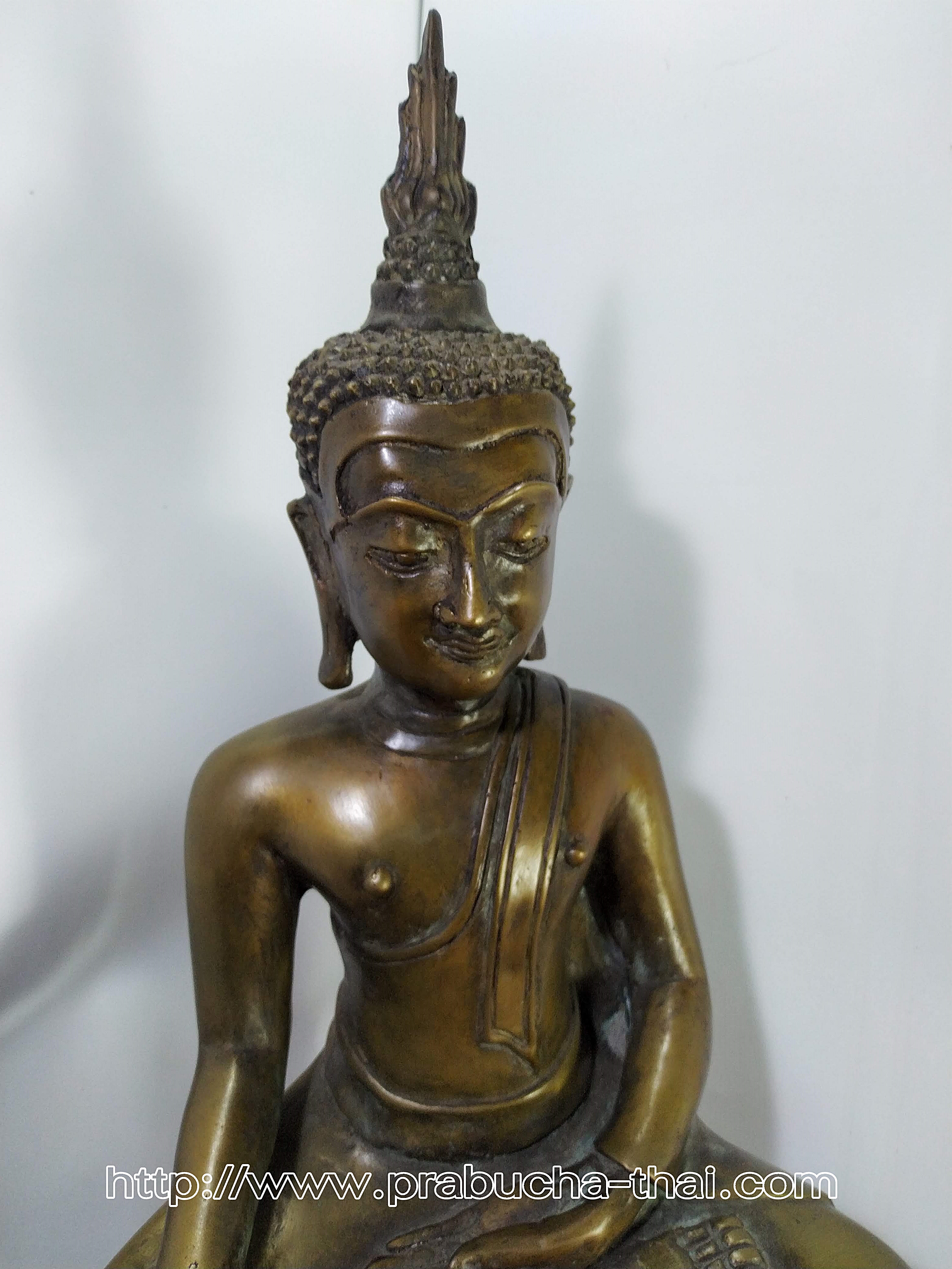 พระอู่ทอง ปางชนะมาร ฐานสามขาฉลุลาย หน้าตัก 9 นิ้ว