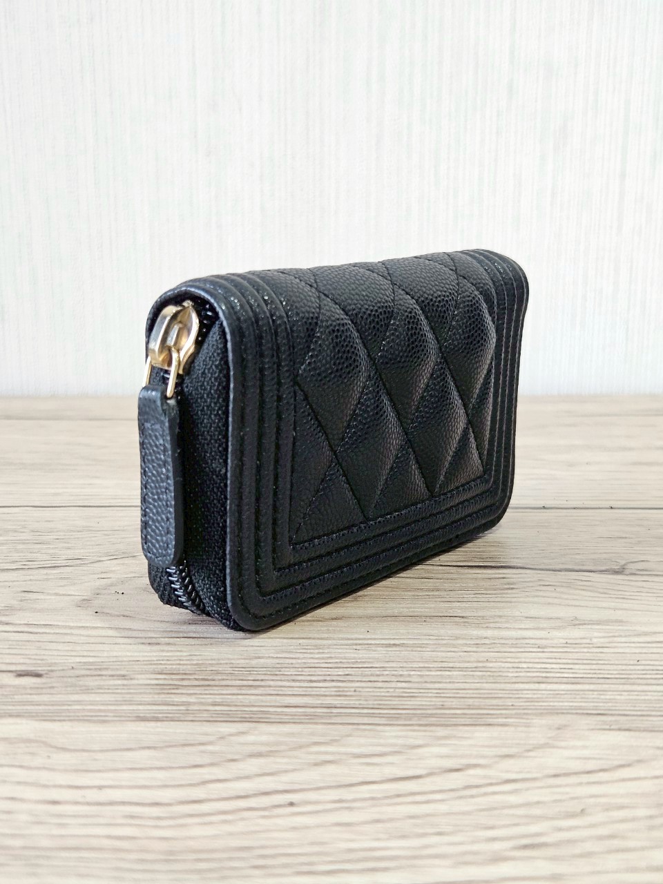 Chanel Boy Card Holder ดำทอง