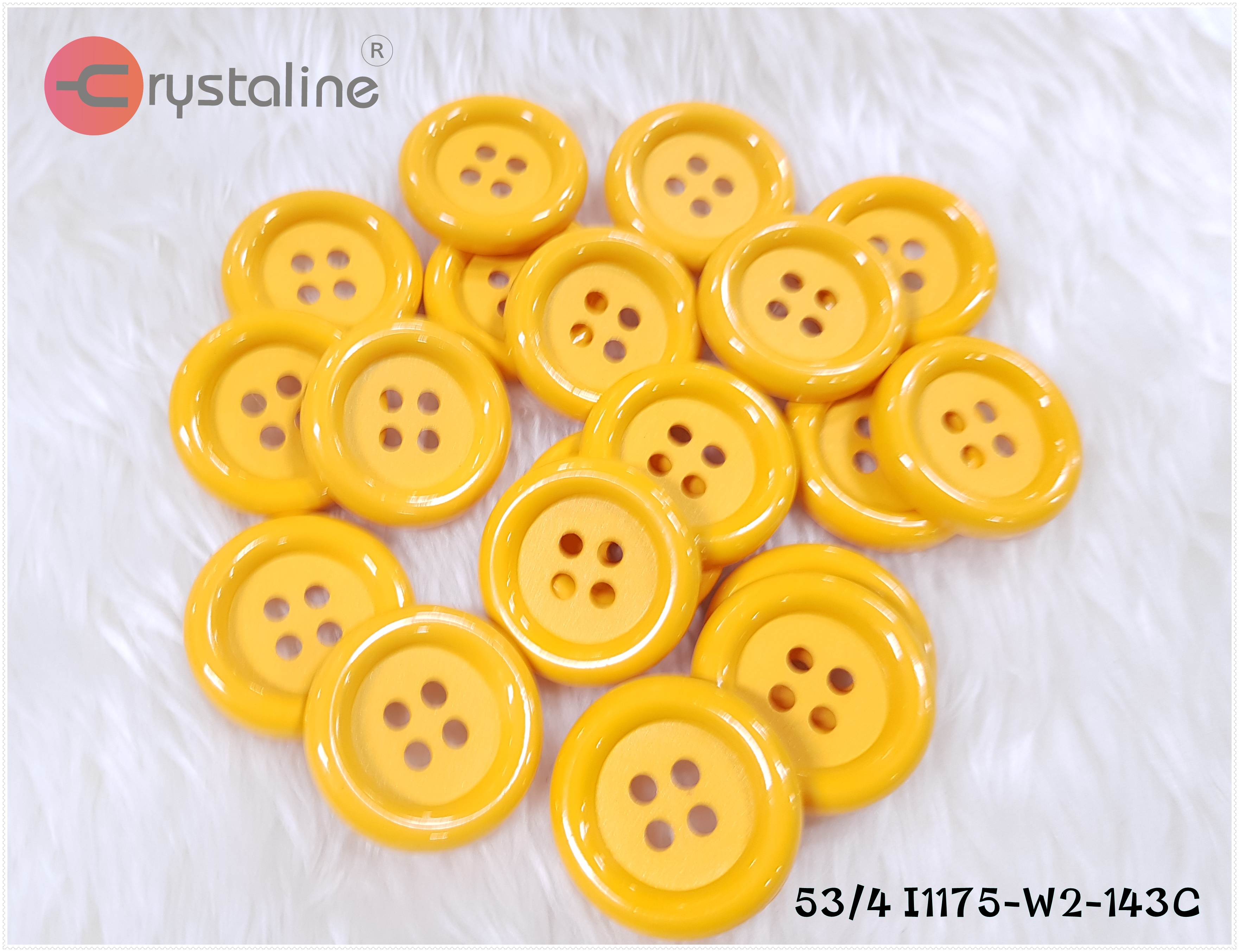 Big button - Yellow col. (size 53L,50pcs/pack)