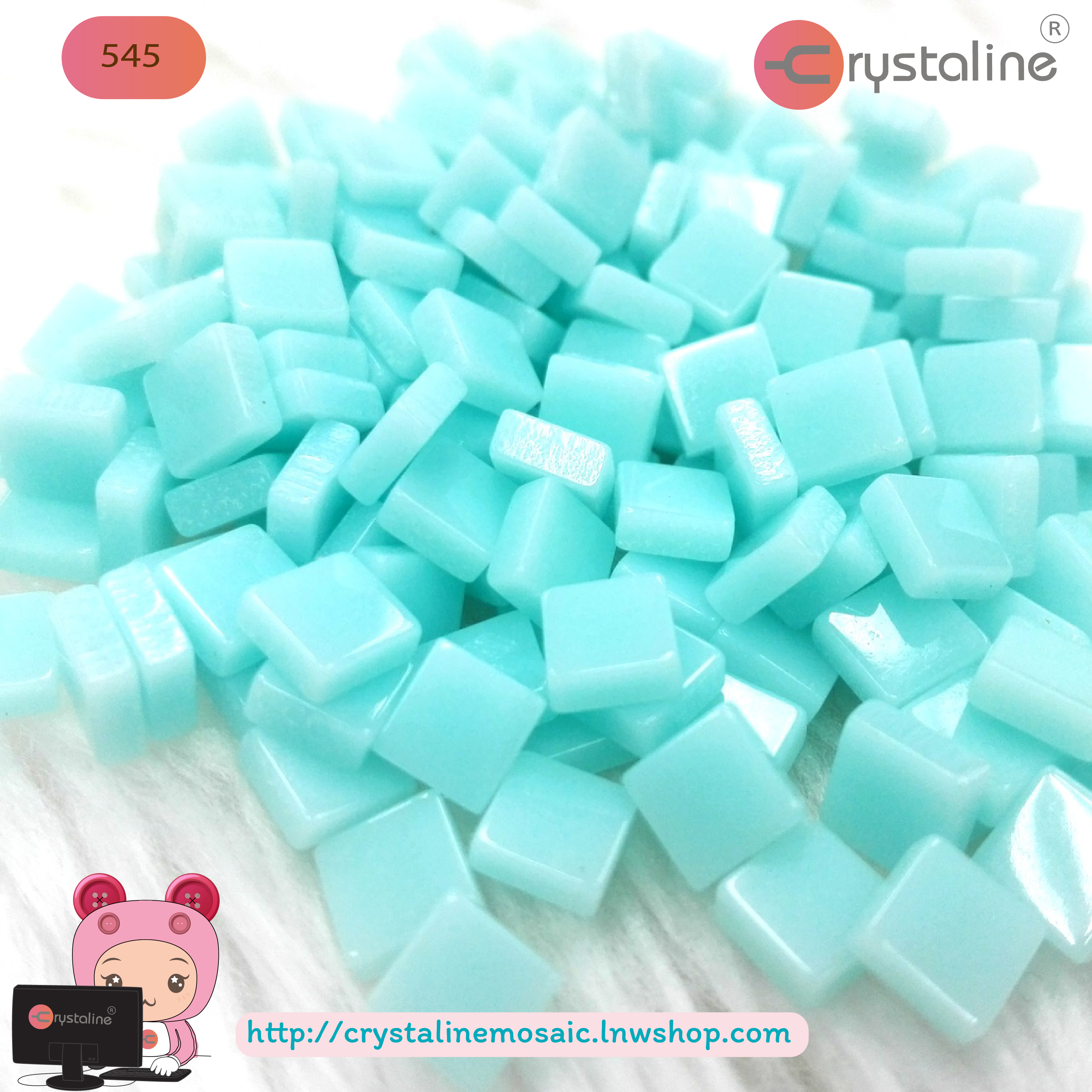 Mosaic opaque - Plume col. (size 5x5 mm80g/pack)