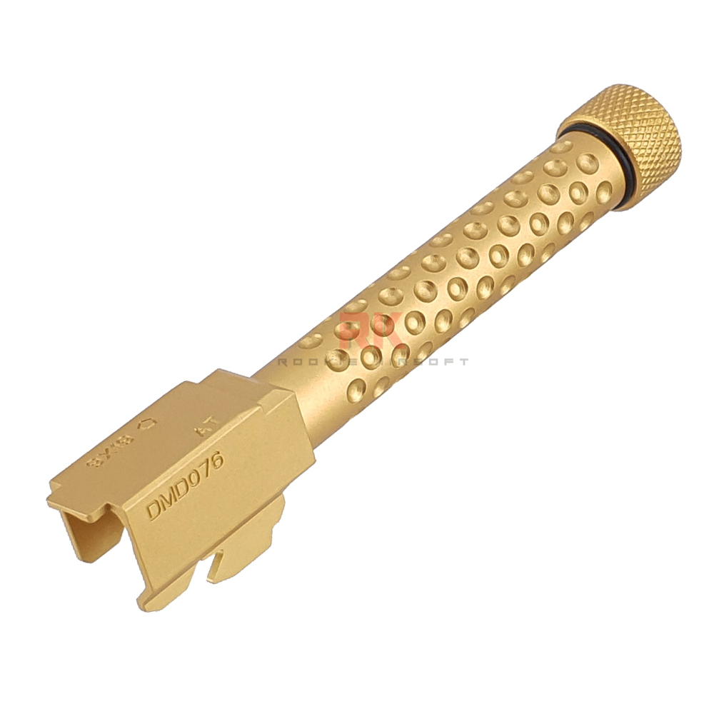 5KU Threaded Outer Barrel (Holes) 14mm for Marui G17 (Gold)