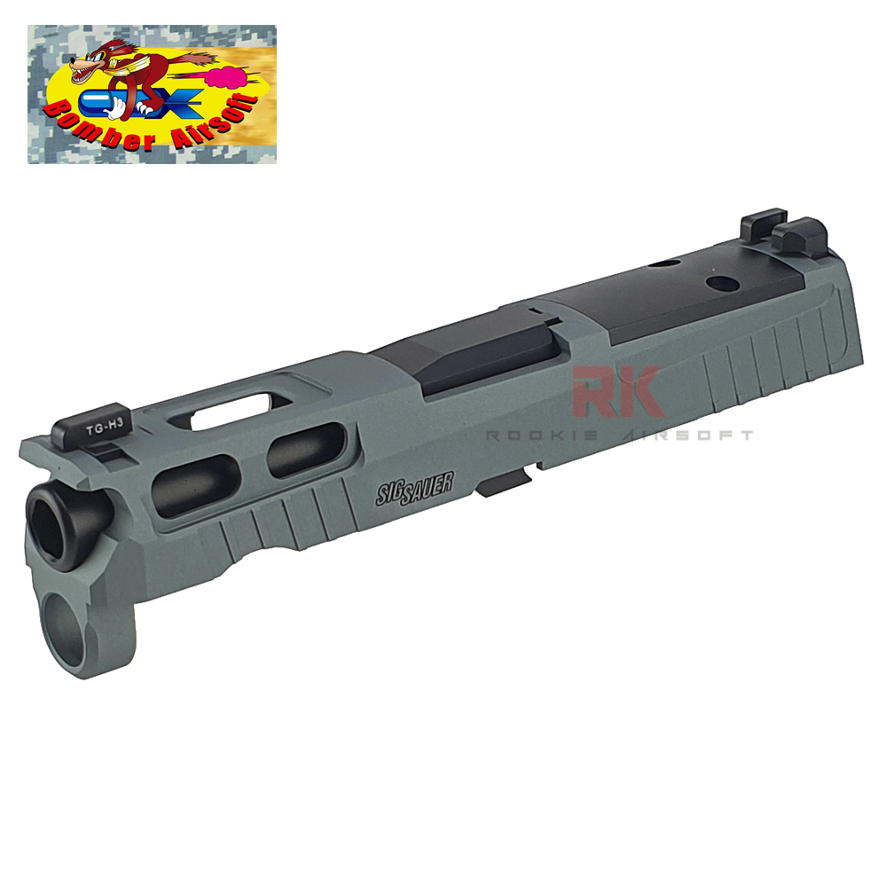 Bomber CNC Aluminum PRO-CUT (3.9 inch) Slide Kit for SIG AIR P320 M18 (Stainless Grey)
