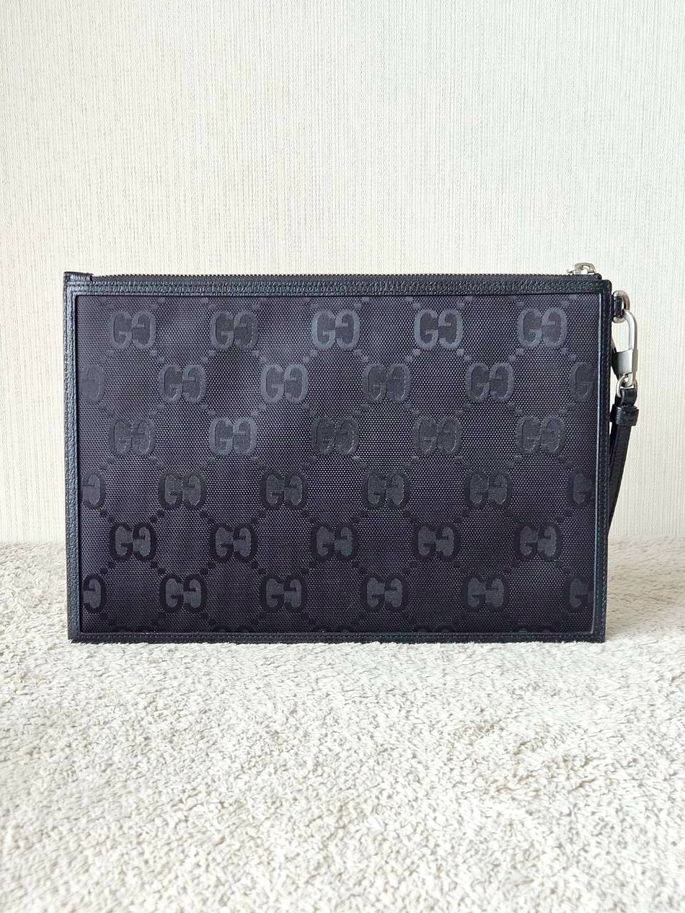 Gucci Off The Grid Leather Clutch Black