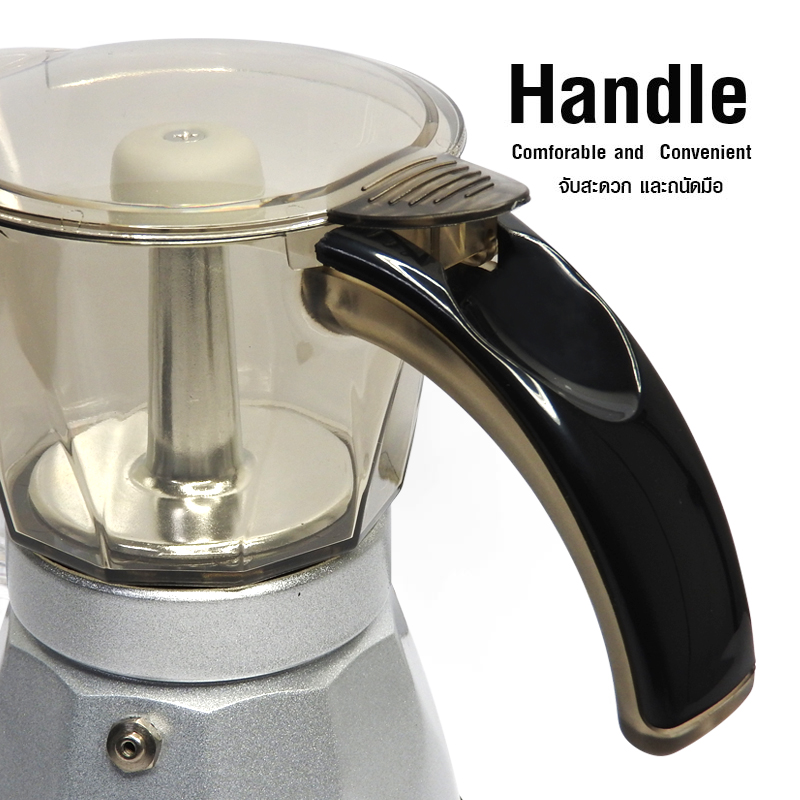 6 Cups Electric Espresso Moka Pot Italian Espresso Machine 1614-041