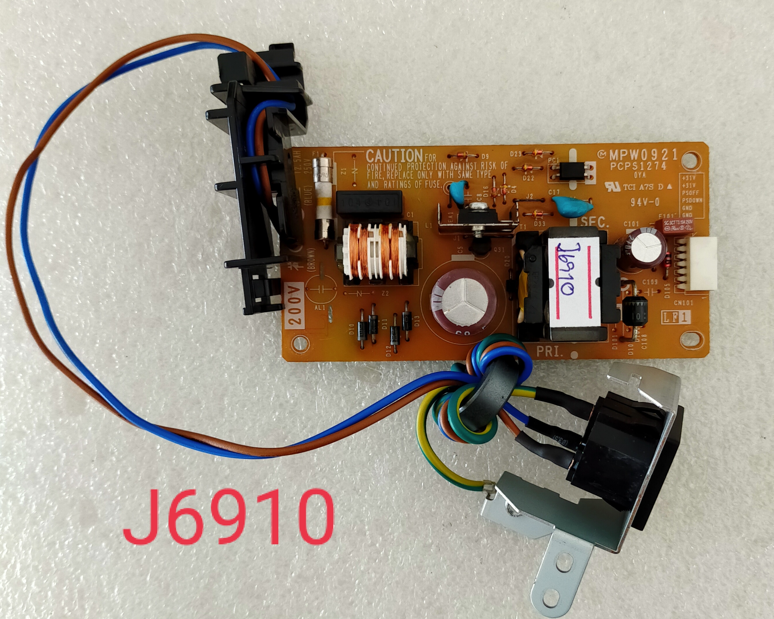 Power Supply Brother MFC-J5910 J6710DW J6910DW สภาพดี