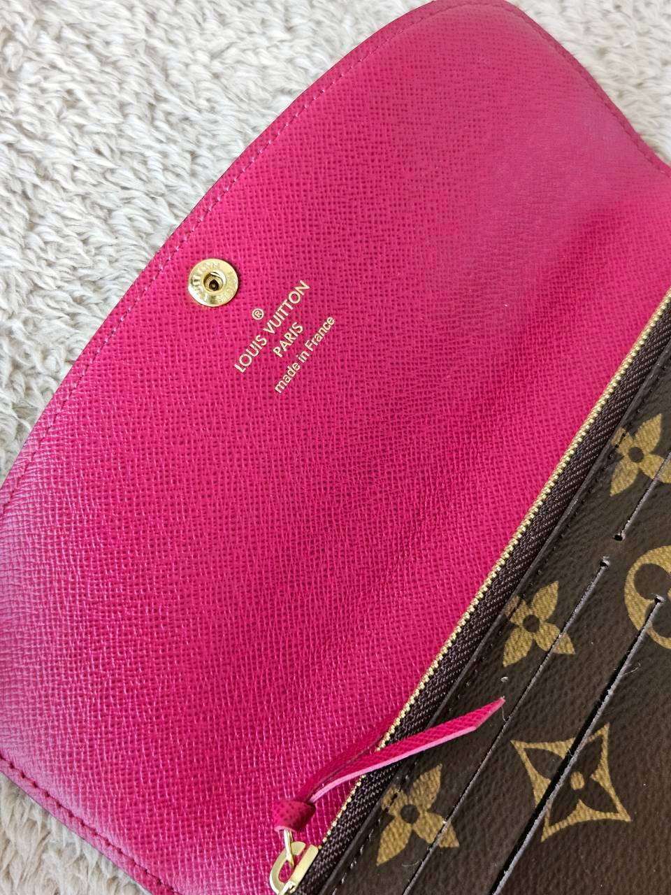 LV Emilie Mono Fuchsia Wallet